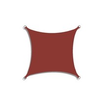 대형 야외 파라솔 방수 파라솔 그늘 항해 캐노피 캠핑 큰 천 야외 걸이식 정원 테라스, 03 Rust red_05 3x3m