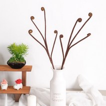 잔넬가지 60cm 조화 꽃꽂이 인테리어 장식 소품, 색상:브라운