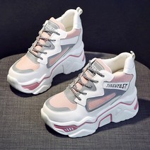 여성 키높이 9cm 스탠딩화 치어리더화 행사 도우미 운동화 통굽 (화이트 블랙 핑크)