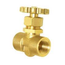 Joywayus 황동 조절 가능한 니들 밸브 0.6cm(1/4인치) x 암나사 흐름 제어 스트레이트 연결207830