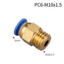 유압 프레스 압착기 자키 공압식 삽입 기관 퀵 커플 링 메트릭 PC4/6-M5PC8-M6/M8/M10M12 1개, 07 PC6-M10X1.5