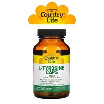 컨트리라이프 L-Tyrosine L티로신 타이로신 아미노산 500mg 비타민b6 함유 100 베지캡슐