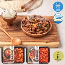 [정가네]불맛 양념쭈꾸미 낙지볶음 밀키트 350g(냉동) 세트구성, 쭈꾸미3팩+낙지3팩