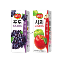 델몬트 드링크팩 2종 190ml 포도 10팩+사과 10팩 총20팩