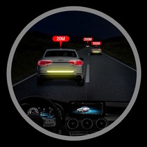 자동차 야간 포인트 안전 반사 야광스티커, 옐로우