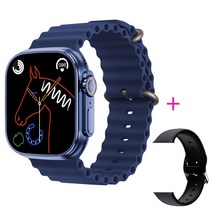 (에서 선박 us) 원래 49mm IWO 스마트 워치 WS18 울트라 시리즈 8 남자 여자 NFC IP68 방수 블루투스 전화, 26 Add 1 silicone_01 49mm