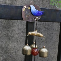 집들이야 십자가 새 고급풍경종, 칠보십자가새(푸른빛)