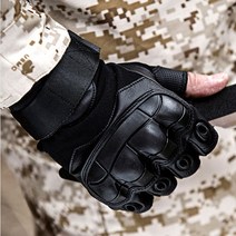 도매창고 HB 전술장갑 반장갑 헬스 스포츠장갑, 블랙