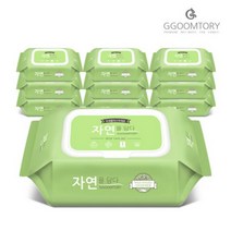 꿈토리 내일에 자연을 담다 캡형 75평량 아기 물티슈 60매 10팩
