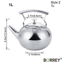 약탕기 가정용 업소용 한약 도자기 중탕기 대용량 홍삼 달임기 전기 탕약기 BORREY 2L 스텐 찻주전자 차 인, 02 Style 2 (1L)