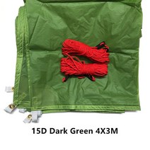 타프폴대 텐트 타프 폴대 클립 야외 캠핑 미터 나일론 코팅그늘막, 15D Dark Green 4X3M