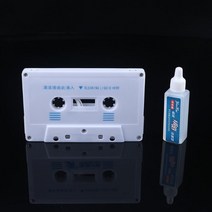 오디오 데크 플레이어용 신형 습식 카세트 테이프 헤드 클리너 + 자기소거기, 없음