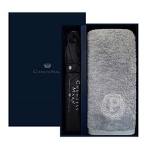 송월 카운테스마라 우산 & 프레스티지150g 수건 선물세트, 그레이