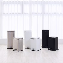 [TV홈쇼핑정품 인포벨] 스패로우하우스 페달 휴지통 20L 30L 무소음 쓰레기통 스텐 스테인리스 업소용 화장실, 20L_실버