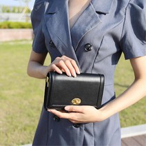 돌드업 콤팩트한 금장 가죽 여자 미니 크로스 핸드백 10대여성