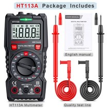 HABOTEST-HT113 디지털 멀티미터 실제-RMS DC/DA 전압계 전류계 DMM 저항 옴 캡 Hz 온도 테스터, 03 HT113A