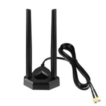 Eightwood 듀얼 밴드 Wi-Fi 안테나 2.4GHz 5GHz RP-SMA Wi-Fi 안테나 2m(6.5피트) 연장 케이블 PC 데스크탑 컴퓨터 PCI PCIe Wi-Fi 블