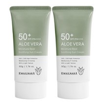 알로에 선크림 50ml / SPF50+ PA++++ 쿨링진정 보습 자외선차단, 2개