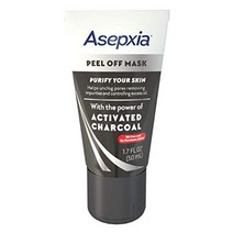 asepxia 활성탄 오일 프리 엑스폴리에이팅 여드름 스크럽 살리실산 및 유황 함유 4.5온스, 마스크를 벗겨, 1.7fl oz1팩, 1개