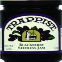 Trappist Jam Blackberry Seedless 12 Ounce Jar, 1