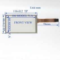 ZhiYuSun-3.7 인치 4 라인 터치 스크린 패널 116mm * 66mm 센서 대만 wdth 길이 mm