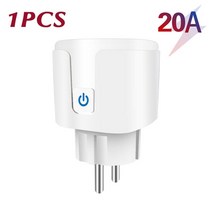 aubess 스마트 소켓 eu 16a20a ac100-240v wifi 스마트 플러그 전원 콘센트 alexa google 홈 음성 제어 tuya 스마트 라이프 앱용, 20a 1pcs