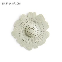 꽃 모양 싱크대 바닥 배수구 여과기 플매트 카펫 러그 주방 필터 욕실 샤워 액세서리 헤어 스토퍼 TPR 1개, [02] flower green