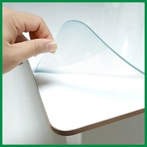 블루몬스터 맞춤 투명 유리대용 식탁매트 책상 데스크 매트 1mm, 사각, 120cm x 250cm (라운딩가능)
