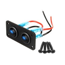 12V 1-4 갱 범용 토글 스위치 패널 USB 자동차 보트 해양 RV 트럭 블루 LED 스타일링 액세서리 로커, [01] 2