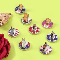 스탠딩 골프볼마커 3D 볼마크 악세사리 선물, 골드바-레드