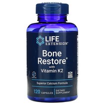 라이프익스텐션 골밀도 칼슘 + 비타민 K2 120캡슐 - Life Extension Bone Restore with Vitamin K2 120 cap, 1개