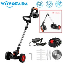 낙엽 창문 청소기 블로워 무선 air blower 전기 잔디 깎는 기계 21 잔디 트리머 길이 조절 가능한 커터 가정용 정원 도구 18 배터리