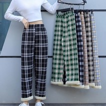 겨울 키작녀 융 기모 솜 밍크 털 몸빼 바지 슬랙스
