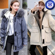 더세븐스레터 여성 겨울 EMMA 엠마 소매벨크로 라쿤 웰론 패딩점퍼 국내배송