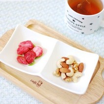 바보사랑 아트웨어 도자기 직사각 나눔접시 2칸 18CM.아트웨어(무료배송)