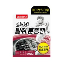 불스원 폴라패밀리 살라딘 에어컨 히터 훈증타입 차량탈취제 무향 본품, 65.8g, 5개