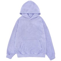 [털후드] 남녀공용 양털 후리스 오버핏 루즈 밍키 극세사 무지 후드티 넉넉한 핏감 (5color)