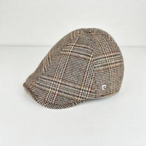 피에르가르뎅 트랜드 체크 겨울 중년 남성 헌팅캡 도리구찌