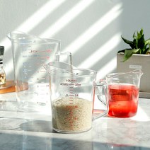 이유식 계량컵 베이킹 요리 주방 플라스틱 계량컵, 1000ml, 투명