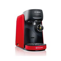 Bosch Tassimo Happy 캡슐 머신 TAS1007 보쉬 커피 70가지 이상의 음료 완전 자동 모든 컵에 적합 공간 절약형 1400와트 크림/무연탄 148832, Red/Black