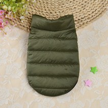 큰강아지옷 Warm Pet Dog Vest Clothes Chihuahua Pug Clothing Jacket Autumn Winter Coat Outfit For Sma, 01 Green_02 S