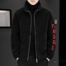 남자봄자켓 봄가을 유행 기질 멋진 패션 남성 코트 캐주얼 심플한 단색 따뜻한 양털 탑 의류