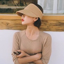 일상더함 라탄 밀짚 썬캡