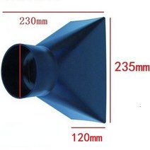 집진기 산업용 수집기 흡입 포트 용 OD100mm 먼지 후드 직사각형 깔때기 모양 입 진공 청소기 어댑터 커넥터 부품, 1.1pcs-black
