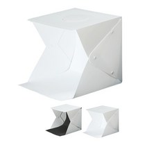 접이식 라이트 박스 30cm 휴 토이 스튜디오 텐트 LED Sftbx 매장용 키트 DSLR 카메라에 USB, 01 1 light 2 clr back