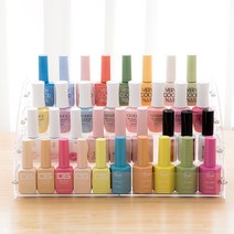 ZIO-BIZ 네일정리함 4단/ 네일정리함 매니큐어 정리함 진열대 선반 화장품정리함 화장품 진열대 아크릴진열대, 1개