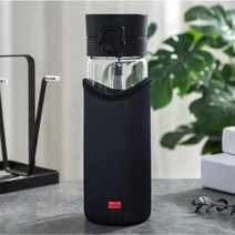 내열 유리 친환경 휴대용 보틀 차물병 티 스포츠 야외 외출 사무직 학생 원터치 물통, 480ml, 3