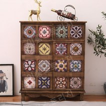 문갑 나비장 협탁 엔틱 서랍장 수납장, 16구 베이크드 컬러 신발장 D