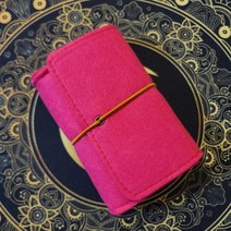 컬러 펠트 타로카드 주머니 보관 파우치, 진달래핑크