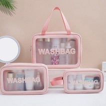 반타 여행용 방수백 3종세트 투명파우치 세면도구 워시백 세면가방 물놀이가방